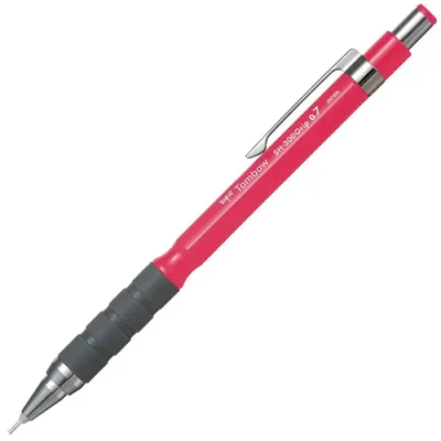 Tombow SH-300 Grip Mekanik Kurşun Kalem, Kırmızı 0,7 mm - 1
