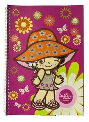 Tutti Cuti A4 Karton Kapak Spiralli Defter Çizgili 80 yp - KESKİN COLOR