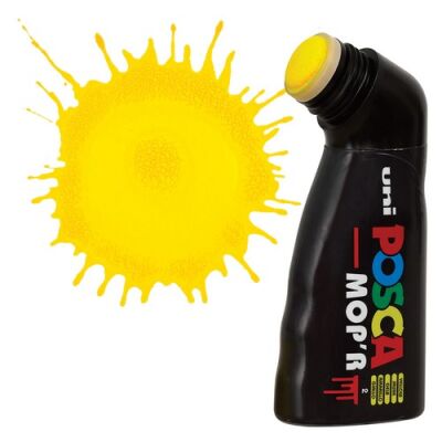 Uni-Ball Posca PCM-22 3,0-19,0 mm Su Bazlı Mop Markörü Sarı - 1